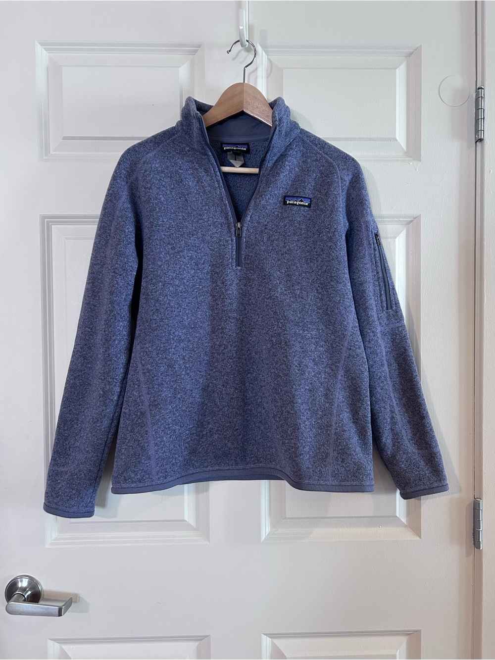 Patagonia Women’s Heathered Lilac Purple Better Sweater Quarter-Zip Fleece